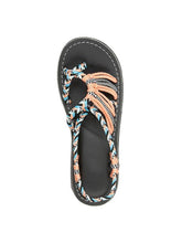 Flache Sandalen aus Bohemien-Seil